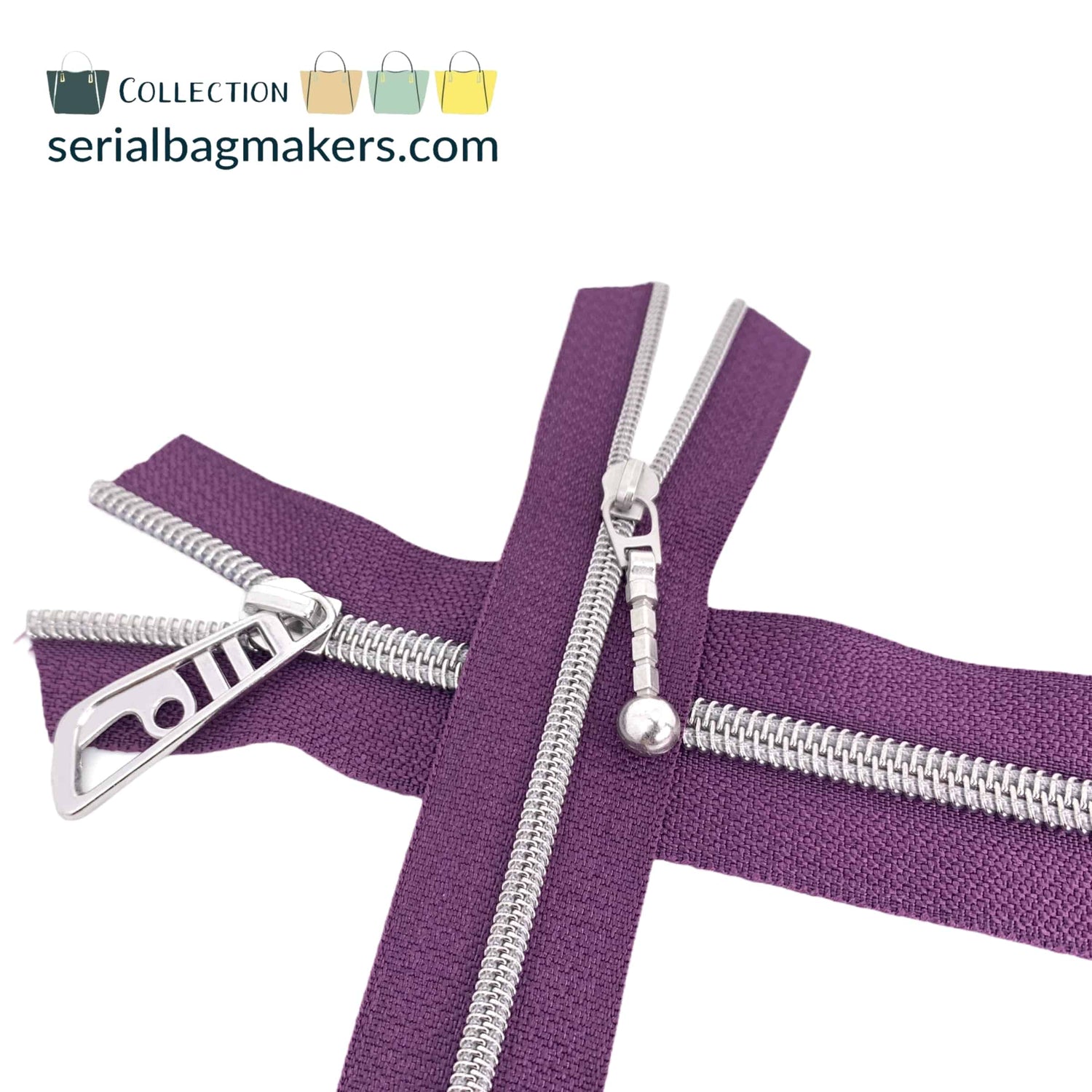 Serial Bagmakers Zipper Tapes - Aubergine