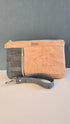 Cork Wristlet = blue/ natural