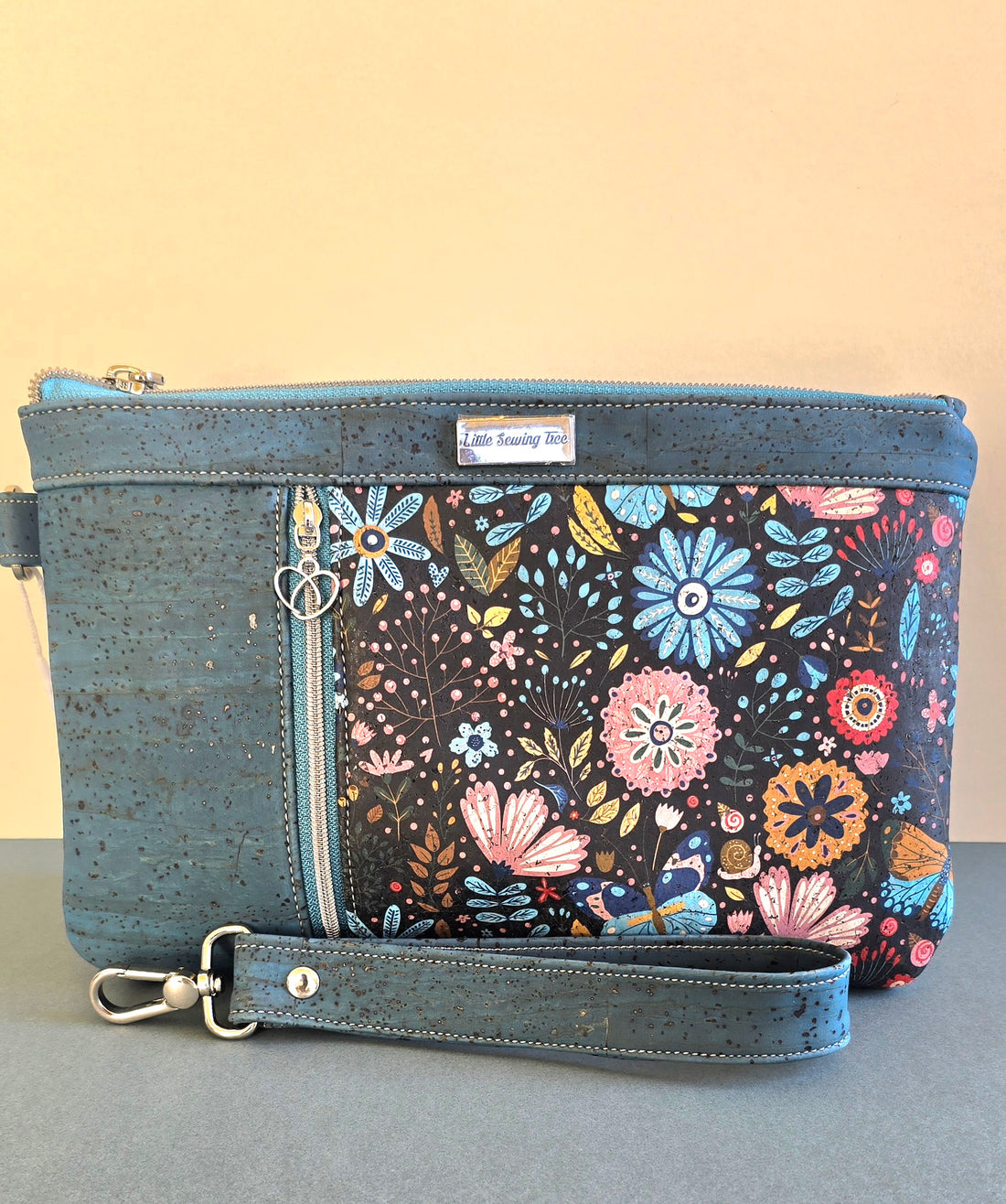 Cork Wristlet - Blue