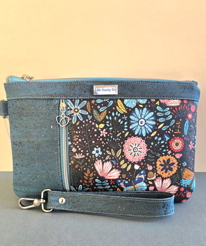 Cork Wristlet - Blue