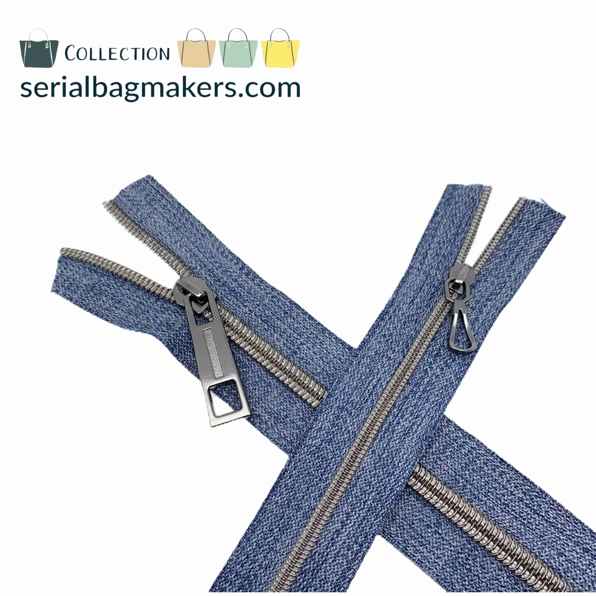 Serial Bagmakers Zipper Tape -Blue Denim