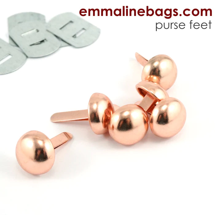 Domed Purse Feet: 1/2&quot; (12 mm) (6 Pack)
