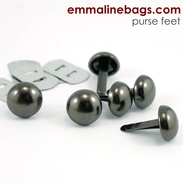 Domed Purse Feet: 1/2&quot; (12 mm) (6 Pack)