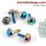 Domed Purse Feet: 1/2" (12 mm) (6 Pack)