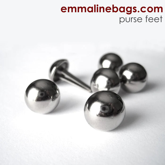 Domed Purse Feet: 1/2&quot; (12 mm) (6 Pack)