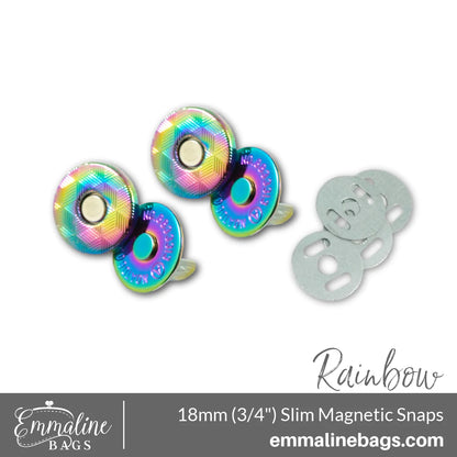 Magnetic Snap Closures: 3/4&quot; (18 mm) Slim (2 Pack)