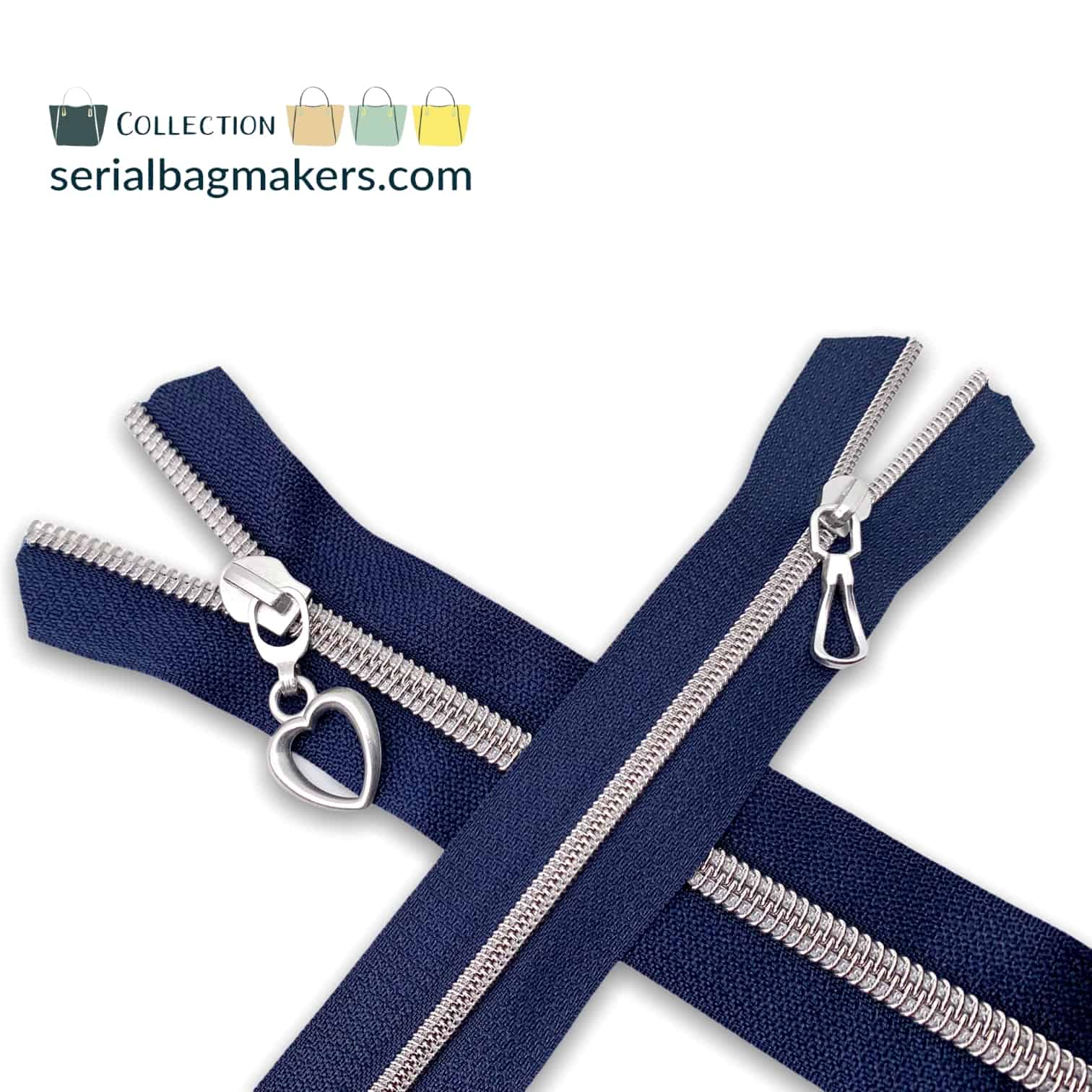 Serial Bagmakers Zipper Tapes - Navy