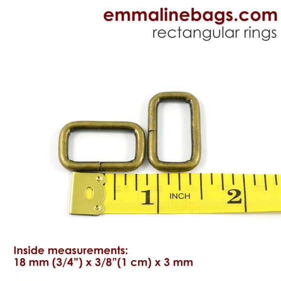 Rectangular Rings 25mm ( 4 pack)