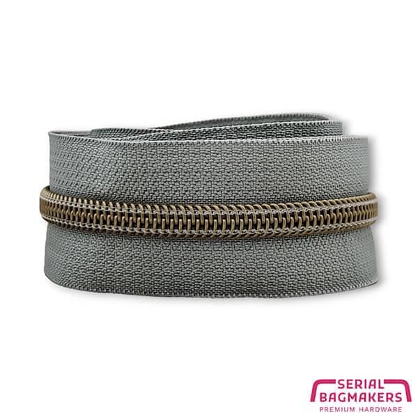 Serial Bagmakers Zipper Tape - Elephant Grey