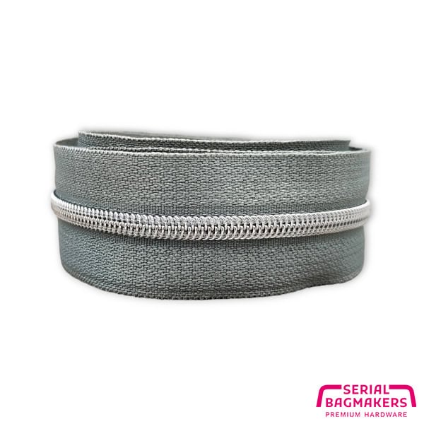 Serial Bagmakers Zipper Tape - Elephant Grey