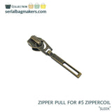 Serial Bagmakers #5 Zipper pulls  - Rolled Brass