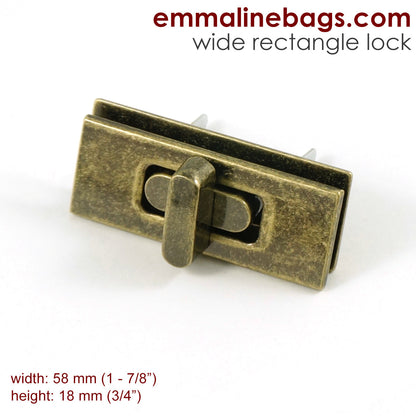 Wide Rectangular Bag Lock