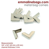 Metal Corners For Purses 3/4" X 3/4" (10 pack)