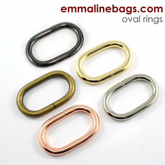 Oval Bag Handles - (SCREW IN) - Antique Brass Finish - Emmaline