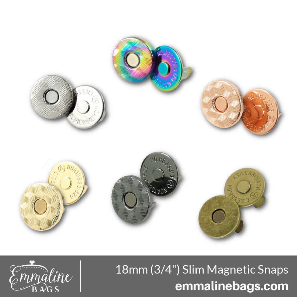 Magnetic Snap Closures: 3/4&quot; (18 mm) Slim (2 Pack)