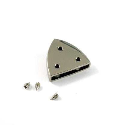 Pointed Strap End Caps in Nickel - 1&quot;(25mm) (4 pack)