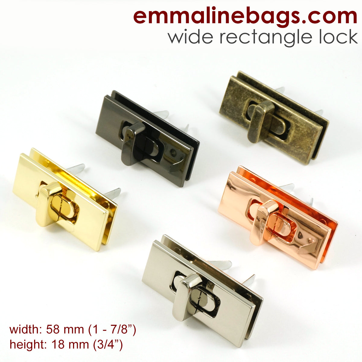 Wide Rectangular Bag Lock