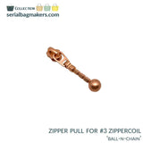 Serial Bagmakers #3 Zipper pulls  - Rose Gold